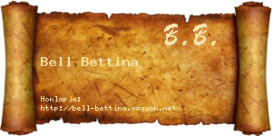 Bell Bettina névjegykártya